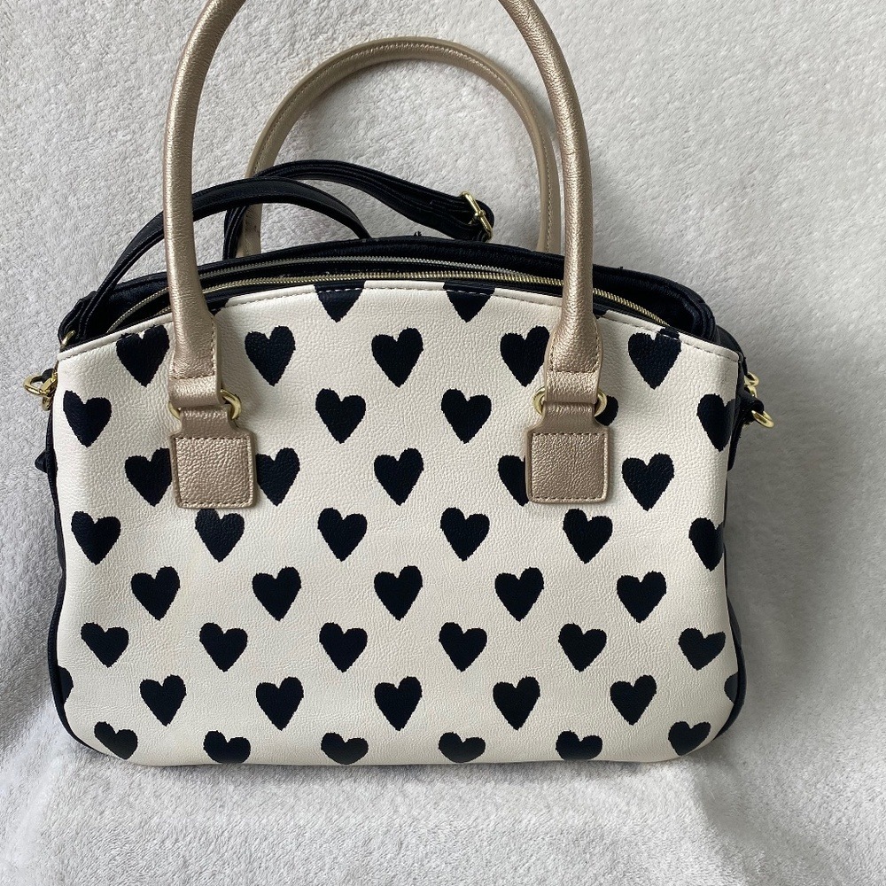 Betsey Johnson Ikat Heart‎ Large Satchel - Picture 2 of 9